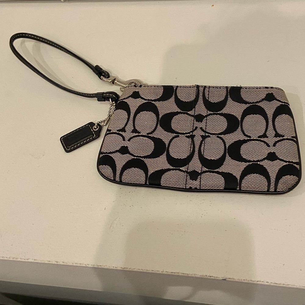 Black Coach Wristlet